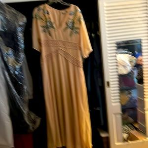 ASOS embroidered pink dress